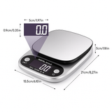 Cântar digital de bucătărie din oțel inoxidabil