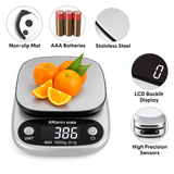 Cântar digital de bucătărie din oțel inoxidabil