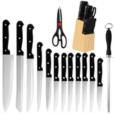 Set complet de 15 cuțite de bucătar din oțel inoxidabil